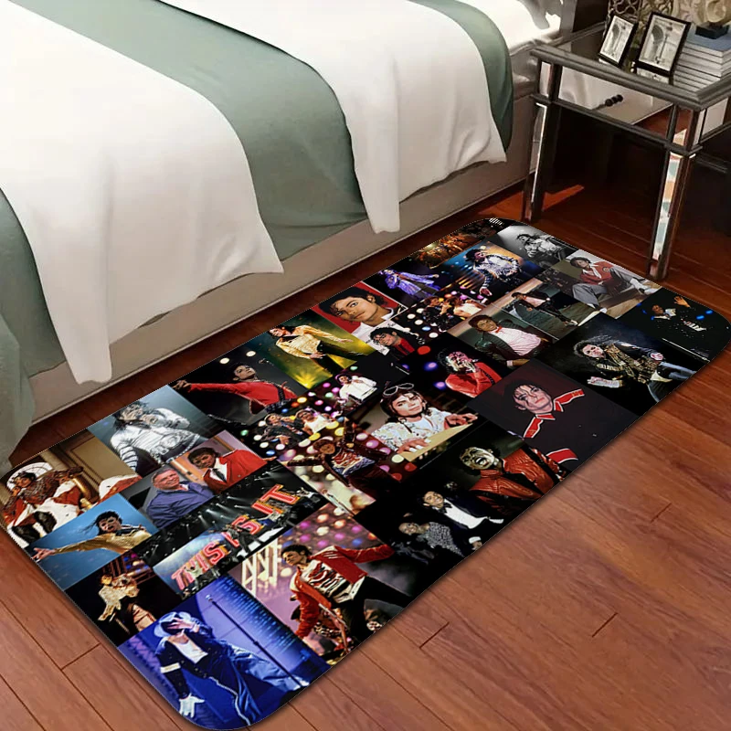 

Bedroom Rug Michael Jackson Custom Gift Doormat Entrance Door Porch Foot Mat Non-slip Kitchen Carpet Interior Home Decor Items