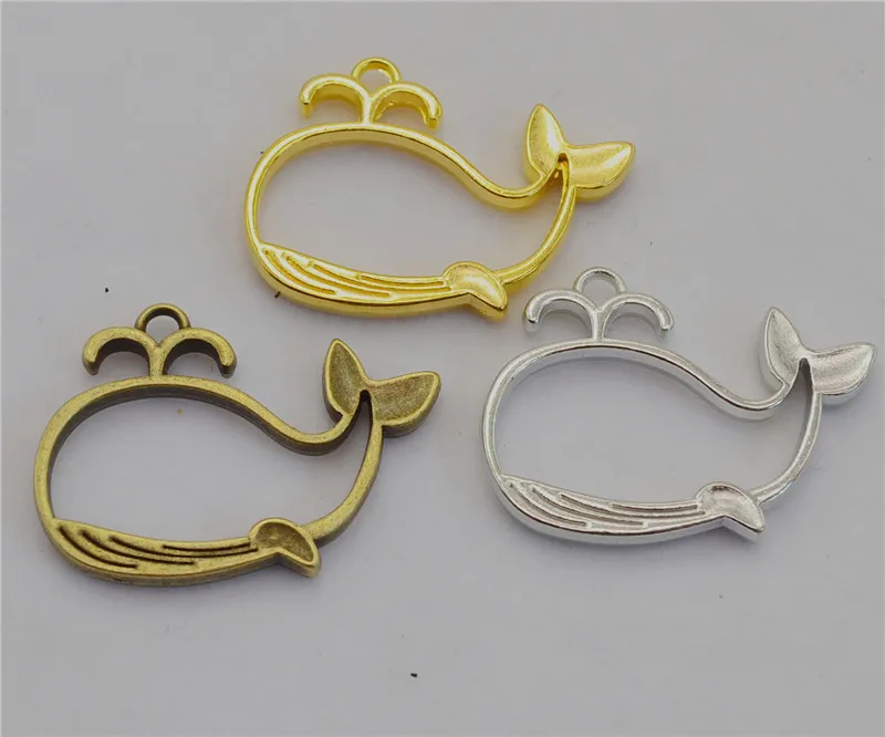 Animal UV Resin Epoxy alloy frame bottom Charm Photo Frame Bronze Tone Ancient Necklace Bracelets Pendant DIY Jewelry Supplies