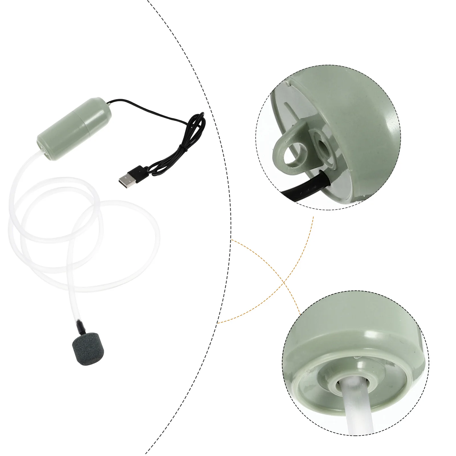 

1 set Mini Aquarium Air Pump For Fish Tank, Usb Oxygenation Tool, Lightweight Aerator Pump, Fish Tank Accessory, Home Garden