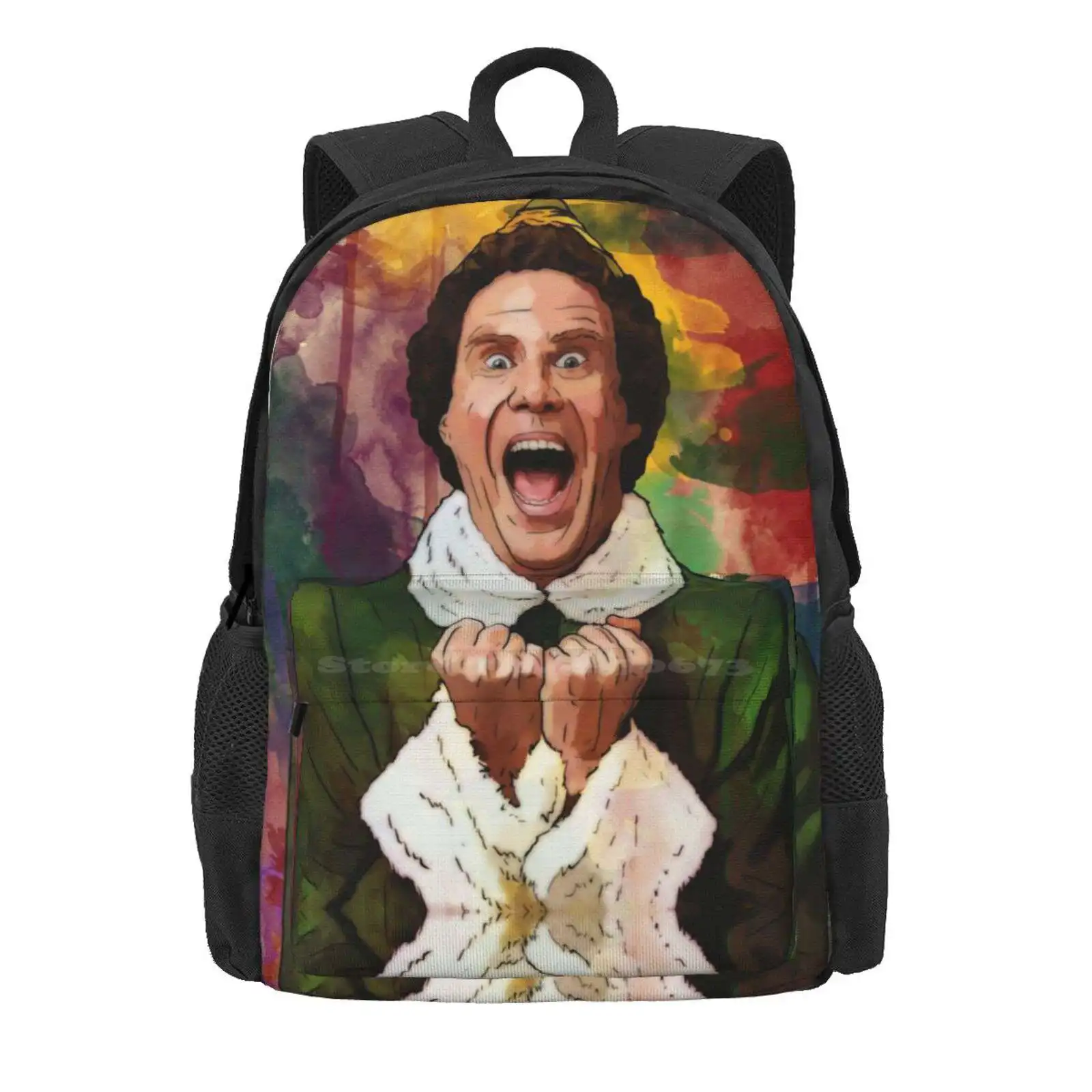 Elf - Santa'S Coming! Hot Sale Schoolbag Backpack Fashion Bags Will Ferrell Spaghetti Breakfast Funny Holidays Buddy The Elf