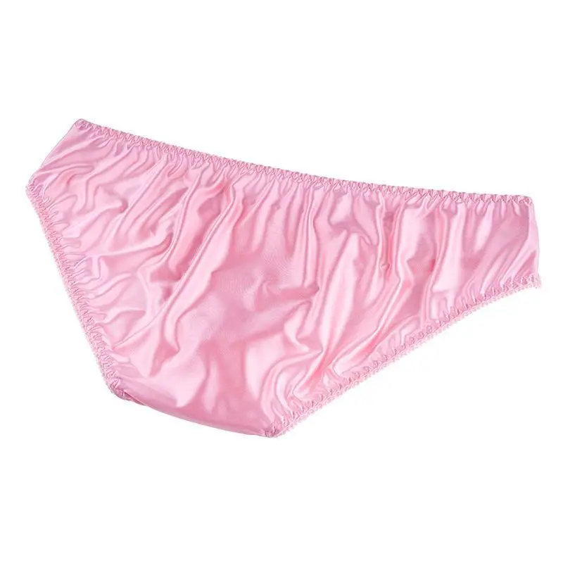 Biancheria intima di seta di ghiaccio di raso sexy lucido Mutandine Slip taglie forti Pantaloni di biancheria intima