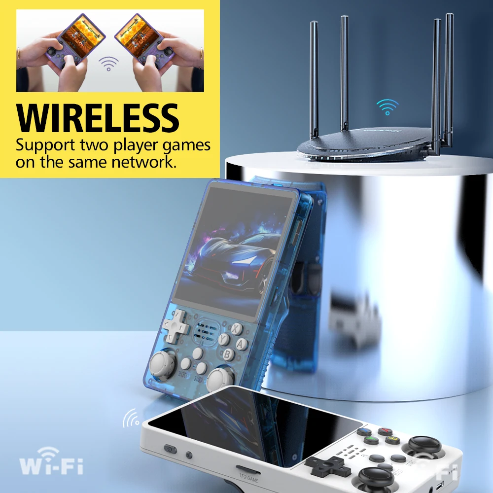 Boyhom novo sistema de código aberto r36plus retro gaming console de bolso portátil 4 polegada display ips 720*720 wifi embutido presente das crianças