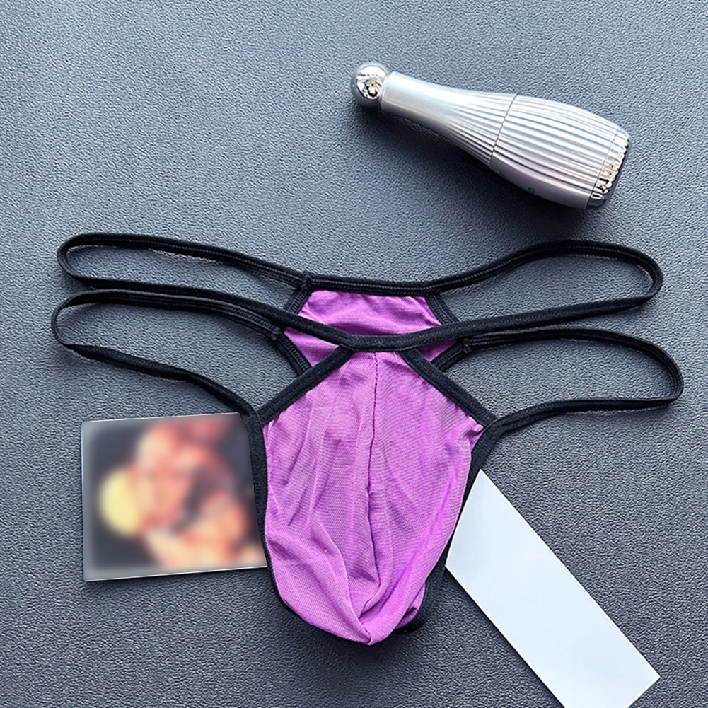 

Men Mesh Thong Sexy Lingerie Breathable Underwear Tanga G-String Panties Transparent Underpants Femboy T-Back Seamless Briefs