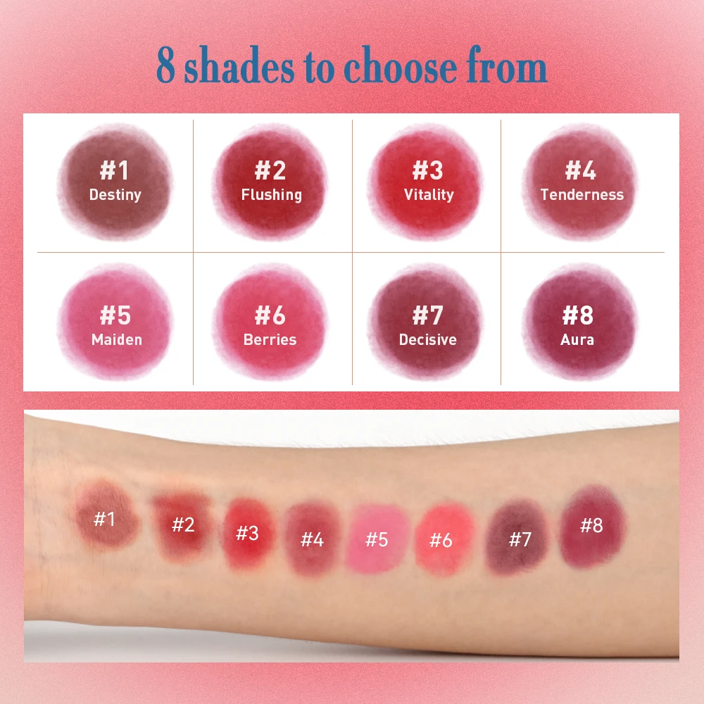 2 في 1 وعاء بودنغ الشفاه والخد الطبيعي الخد الوجه الشفاه روج لطيف أحمر الخدود لحظة الطين عالية اللون تقديم السلس اشراق #4