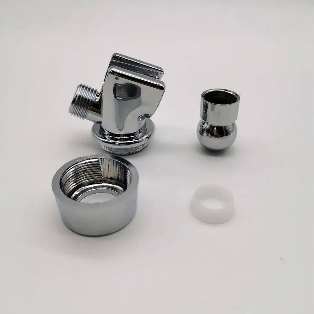 

Shower Arm Adapter Bracket Holder Tee Divertor ABS Brass Inlet Swivel Ball Adjustable Nut Shower Head Mount Accessories Set Bath