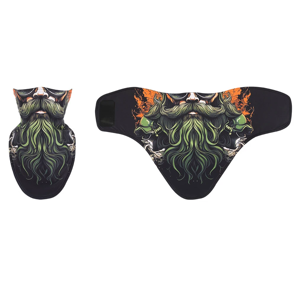 ثلاثية الأبعاد نمط الشتاء الصوف وشاح التزلج الدراجات قناع الوجه على الجليد باندانا أغطية الرأس الرقبة أدفأ دراجة التزلج قناع الوجه الملتحي #6