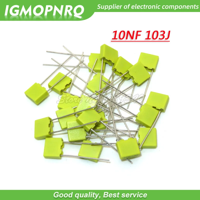 

20PCS Correction Capacitor 10NF 103J 100V 5mm Polypropylene Safety Plastic Film Capacitor