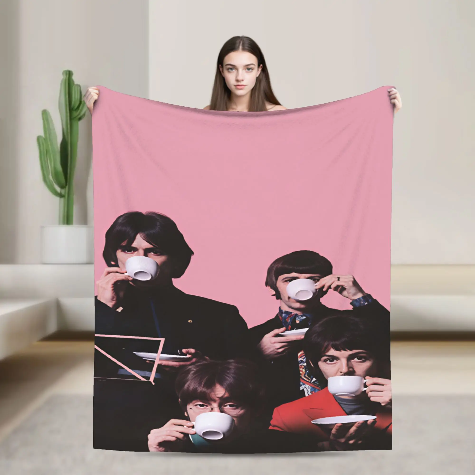 Super Warm BlanketGirls Boys Camping Beatled Music Throw Blanket  Flannel Bedspread For Outdoor Aesthetic Sofa Bed Cover