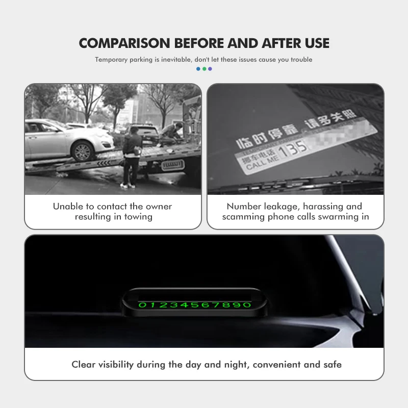 Alloy Car Phone Number Plate Temporary Parking Card Stop Sign For TANK Great Wall GWM WEY 2021 New 300 500 - view 3
