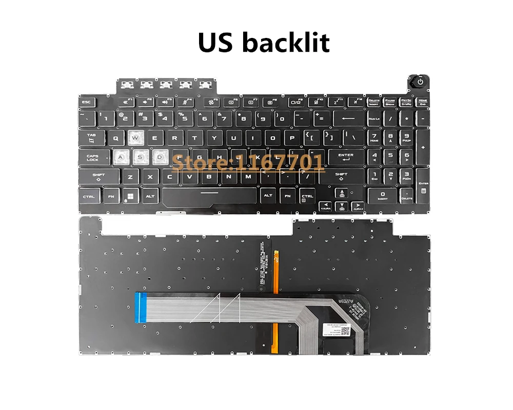 Laptop/Notebook US/UK/RU/SP Backlight Keyboard Shell/Cover/Case For Asus TUF Gaming 8 A15 F15 FX506 FX506H FA506 FA506II FA506IU
