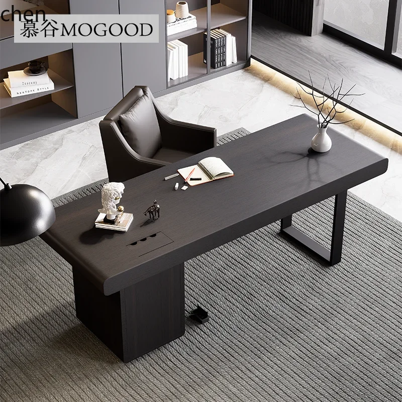 desk solid wood adult small apartment living room modern host hidden cabinet office computer desk 2