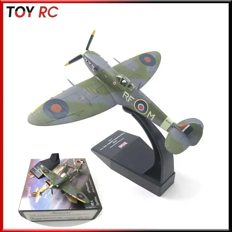 

Модель истребителя Spitfire времен Второй мировой войны, масштаб 1:72, готовая модель из сплава, имитация.