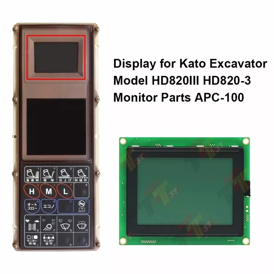 Display for Kato Excavator Model HD820III HD820-3 Monitor Parts APC-100