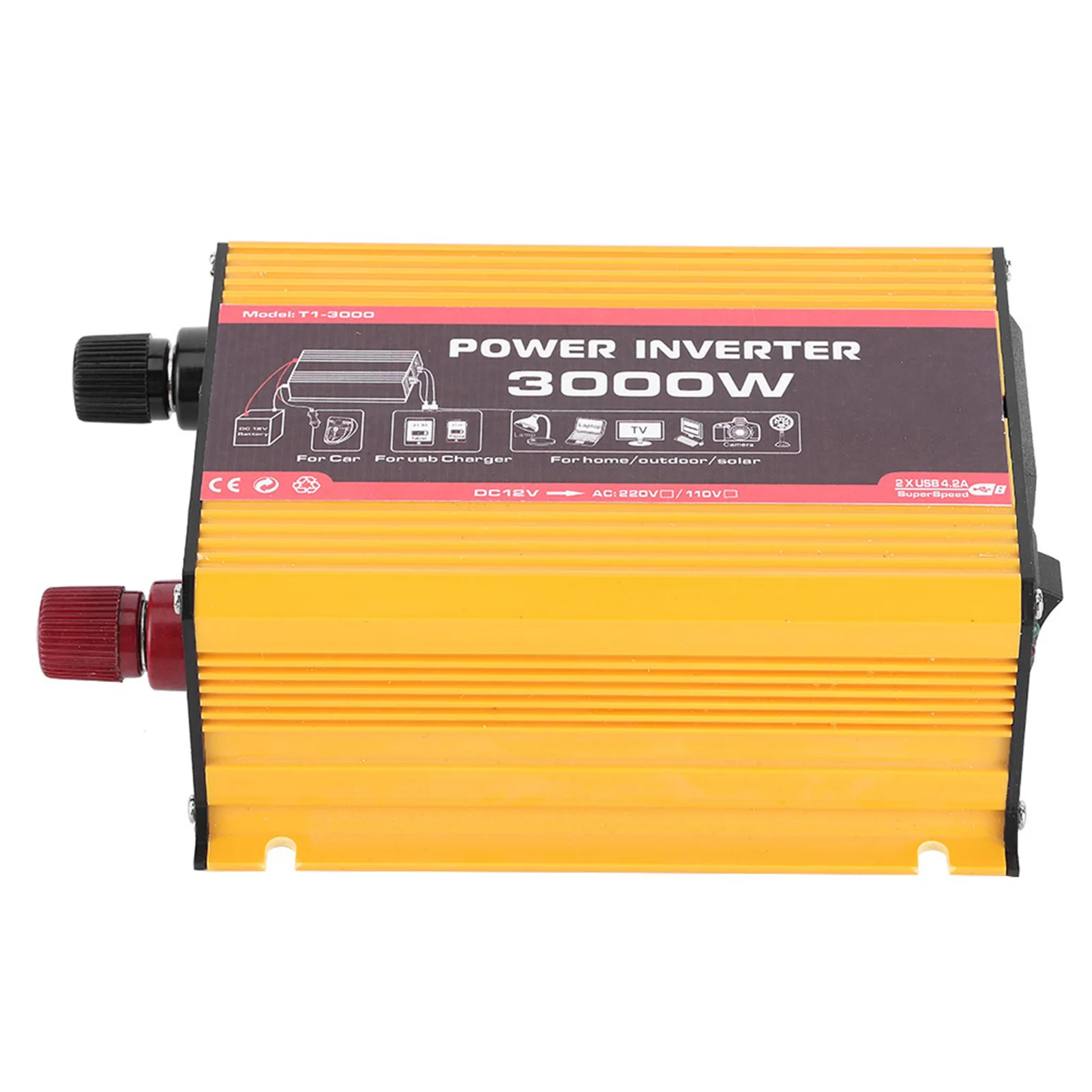 Car Inverter 3000W Dual USB Auto Power Converter Modified Sine   Car Power Converter Car Power