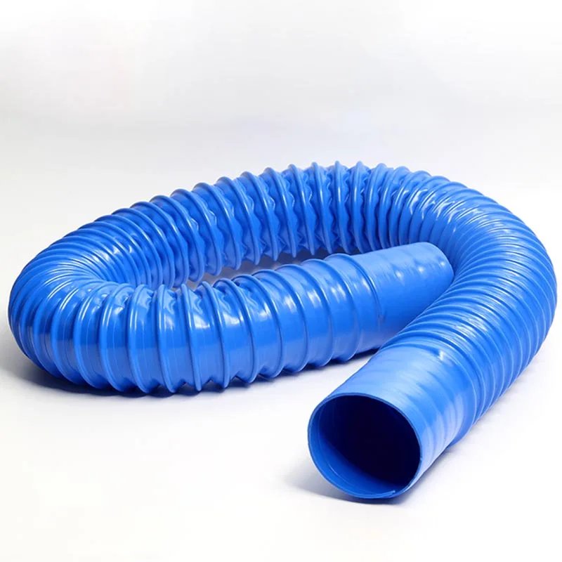 Soft Blue PVC Rubber Expansion Hose, Dust Removal Suction Hose, Inner Diameter 30-100mm x 2000mm Length, 2 Meter