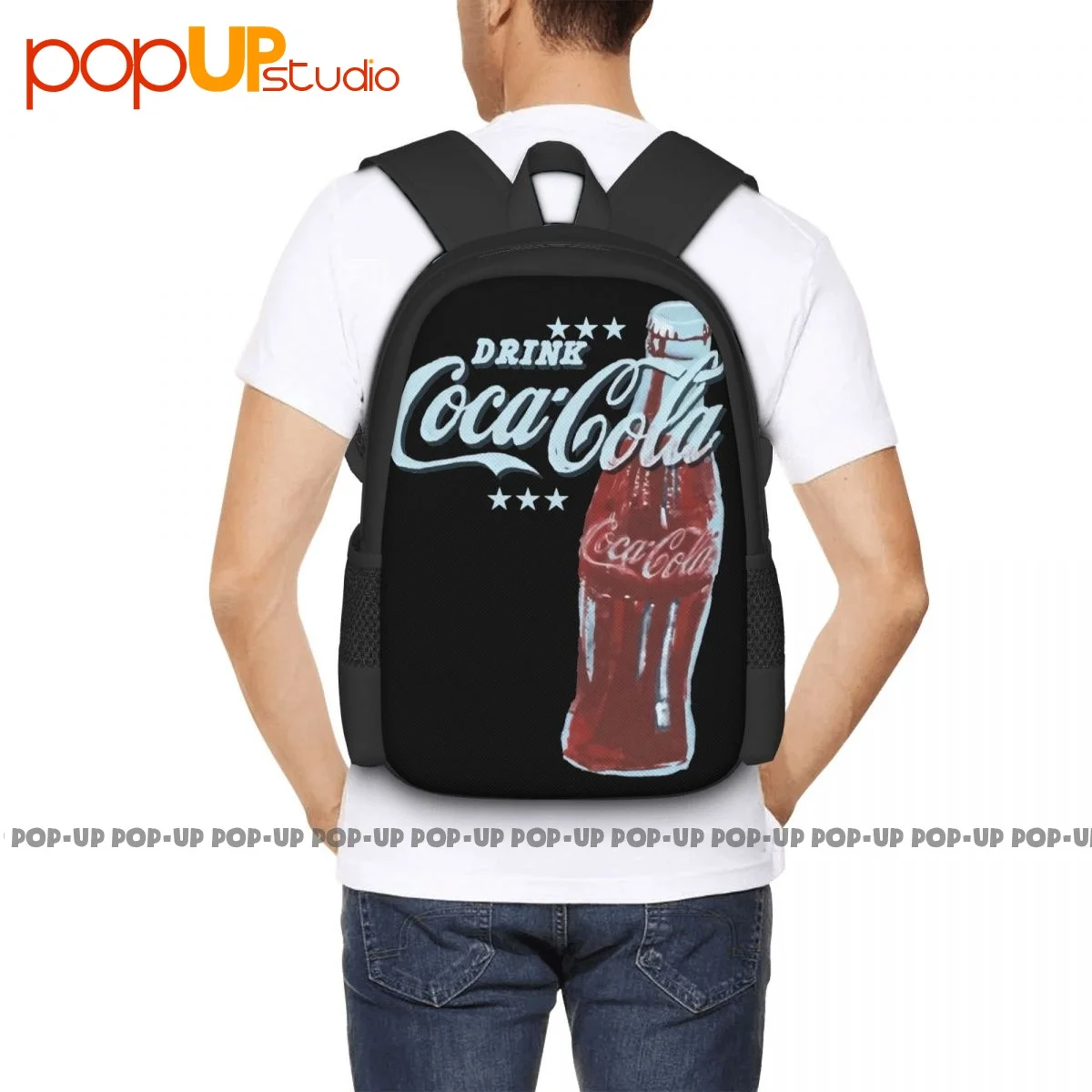 Coke Cola Classic Bottle Logo Signs Soda Backpack Large Capacity Fashion Portable Sports Bag School Sport Bag