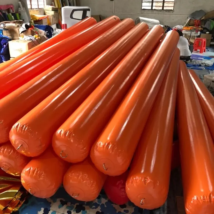 Commercial Grade 0.9mm PVC Tarpaulin Inflatable Floating Water Cylinder Pipe Buoy Safety Line Markspromote sales