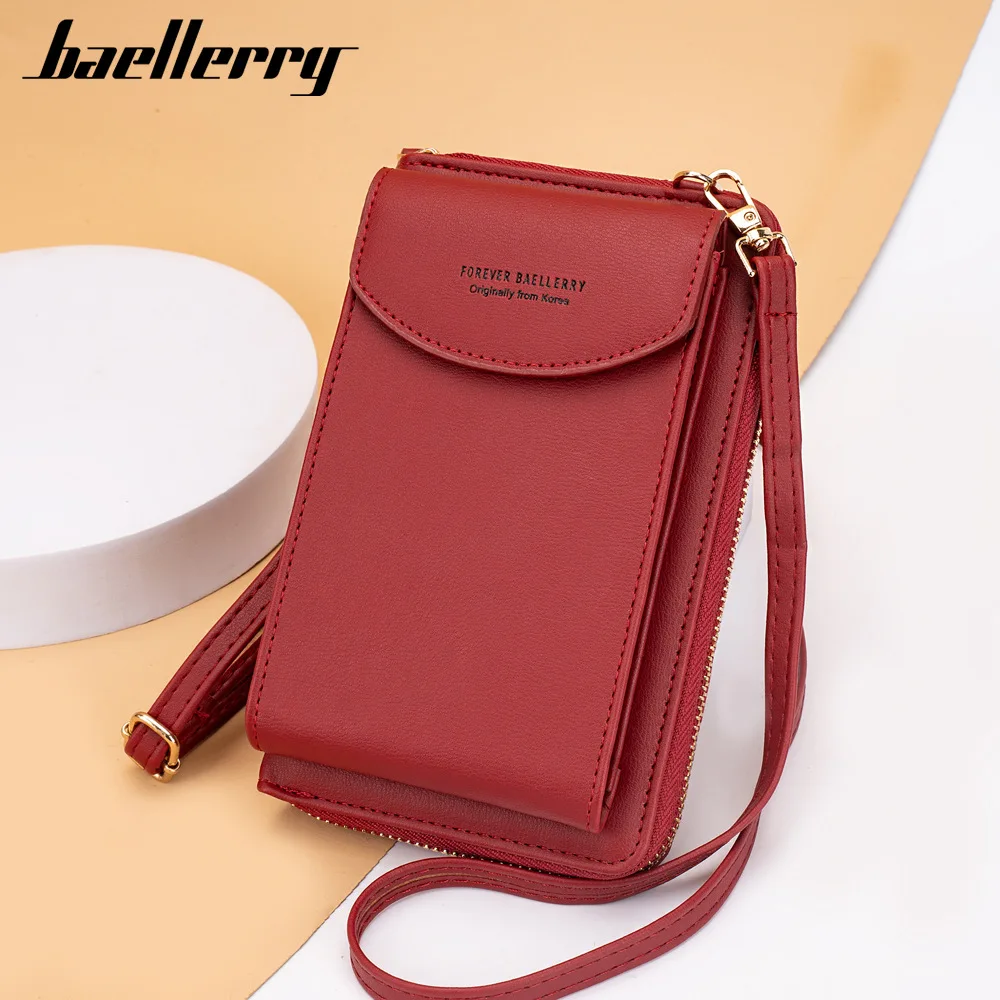 

2024 New Fashion Women Small Handbag Female Long Purse Coin Cell Phone Mobile Phone Crossbody Shoulder Bag in Macaron Colors