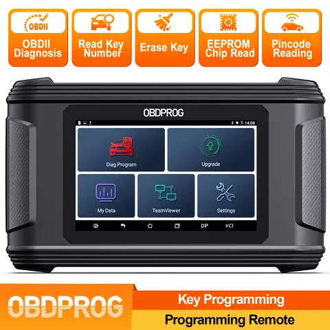 OBDPROG M501 OBD2 Engine Scanner Car Key Coding Fob All Key Lost Pincode Reader Programmer Remote Programming Immobilizer Tool