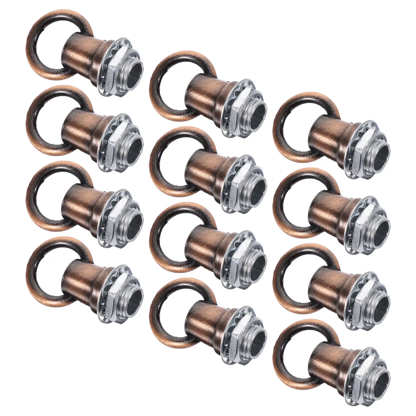 12Pcs M10 Threaded Eye Nuts Closed-Loop Heavy-Duty Ceiling Hanging Hooks for Pendant Lights Chandelier Chain Extension Lighting