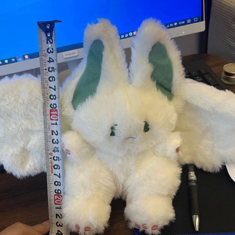 Bambola di coniglio pipistrello Simpatico coniglio volante Bambola di peluche Ciondolo per bagagli Decorazione Serie di guarigione Squisito regalo creativo per ragazza bambola
