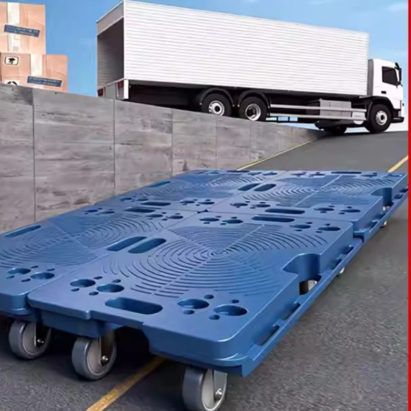 Handcart Cargo Trailer Labor-saving Spliceable Stackable Storage High Load-bearing Capacity Flower Pot Mobile Base Thicken