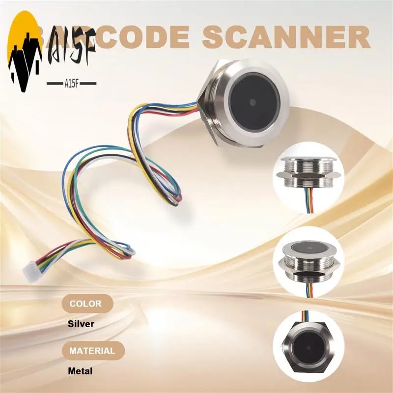 A15F-GM861 Metal LED Control Ring Indicator Light UART Interface 1D/2D Bar Code QR Code Barcode Reader Module