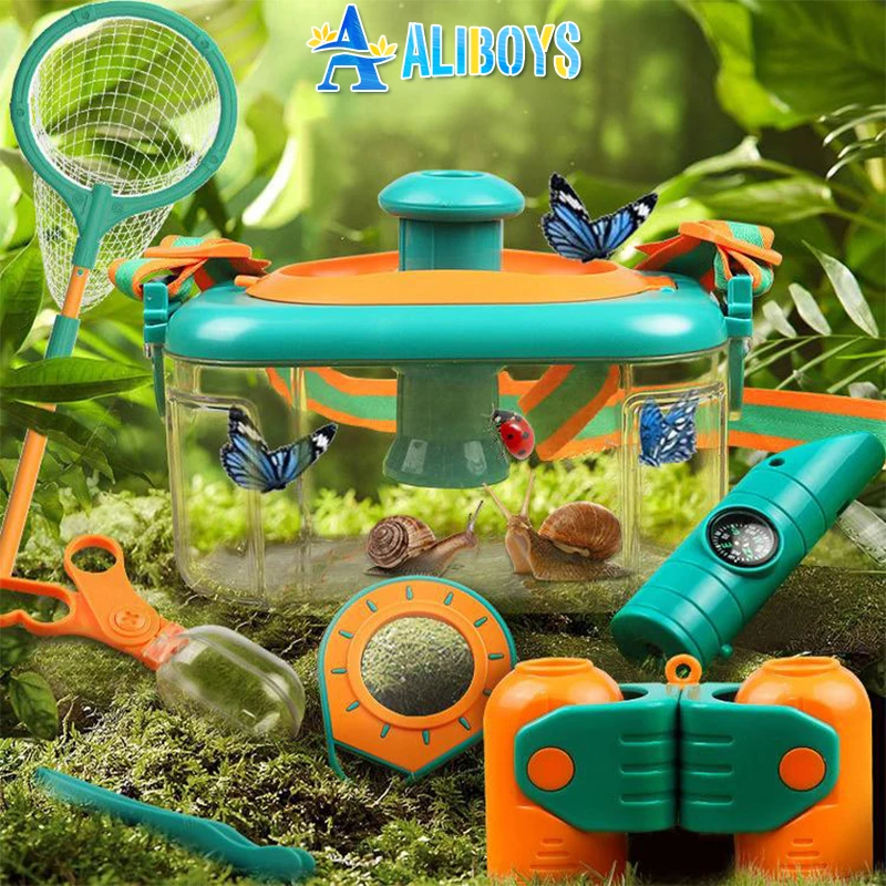 

Коробка для наблюдения за насекомыми, клетка для захвата насекомых, увеличительное стекло, зажим для капсулы, детский комплект для кемпинга, исследовательский комплект, уличная научная игрушка для природы
