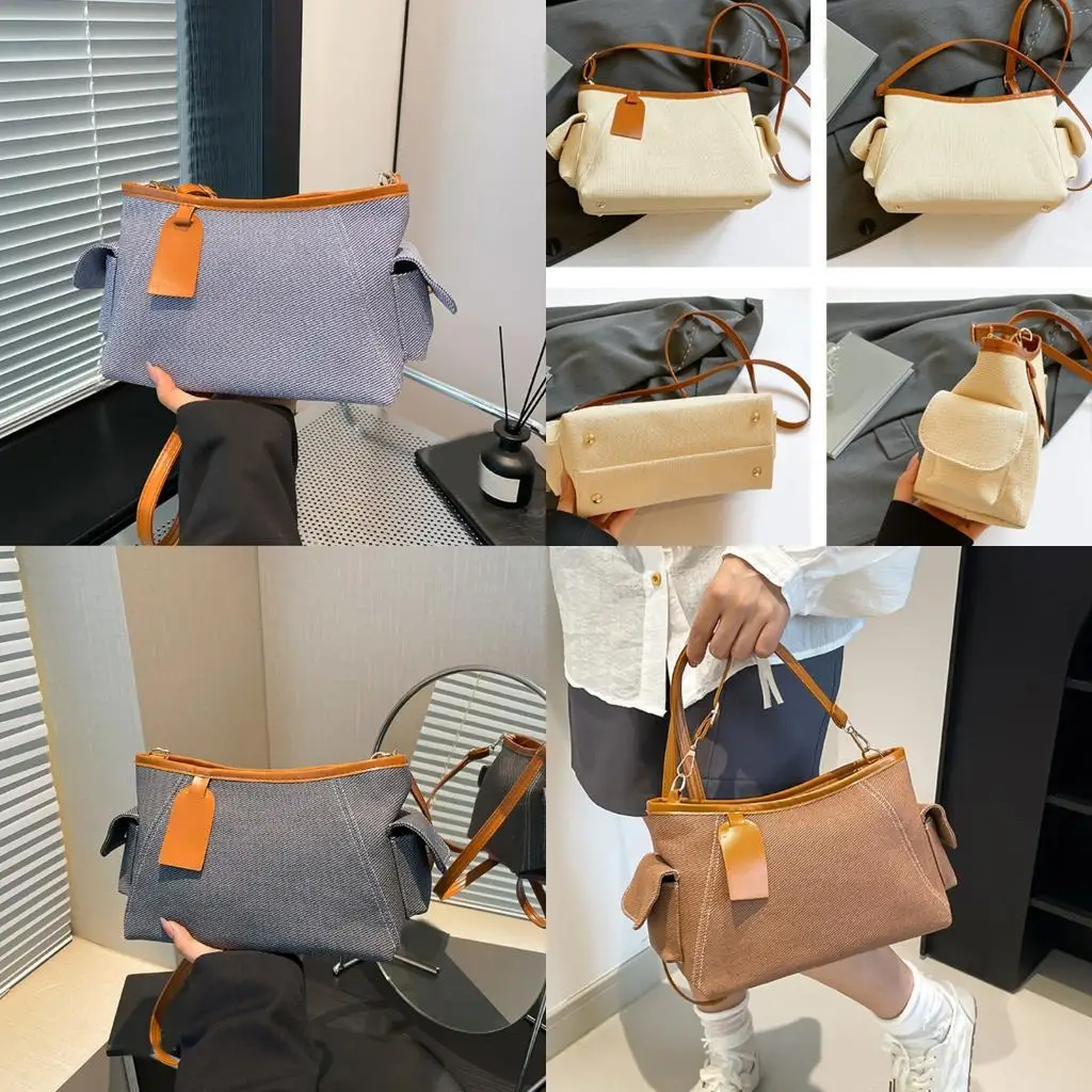 

D46D Practical PU Structured Bag Crossbody Purse For Traveler Shoulder Strap Design