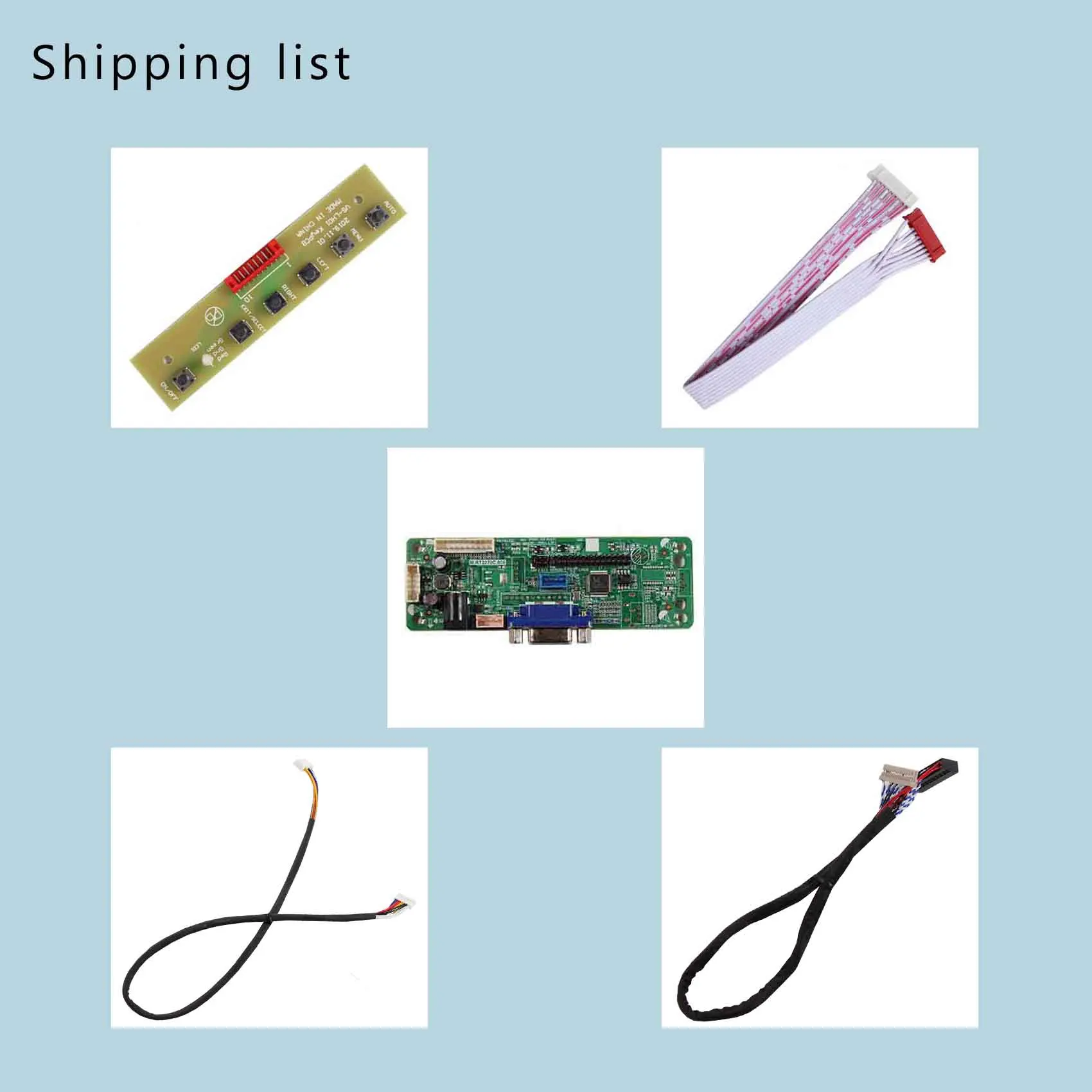 VGA LCD Controller Board Work for LVDS Interface LCD Screen Compatible Work With 12.1inch 800x600 G121AGE-L03   G121S1-L02