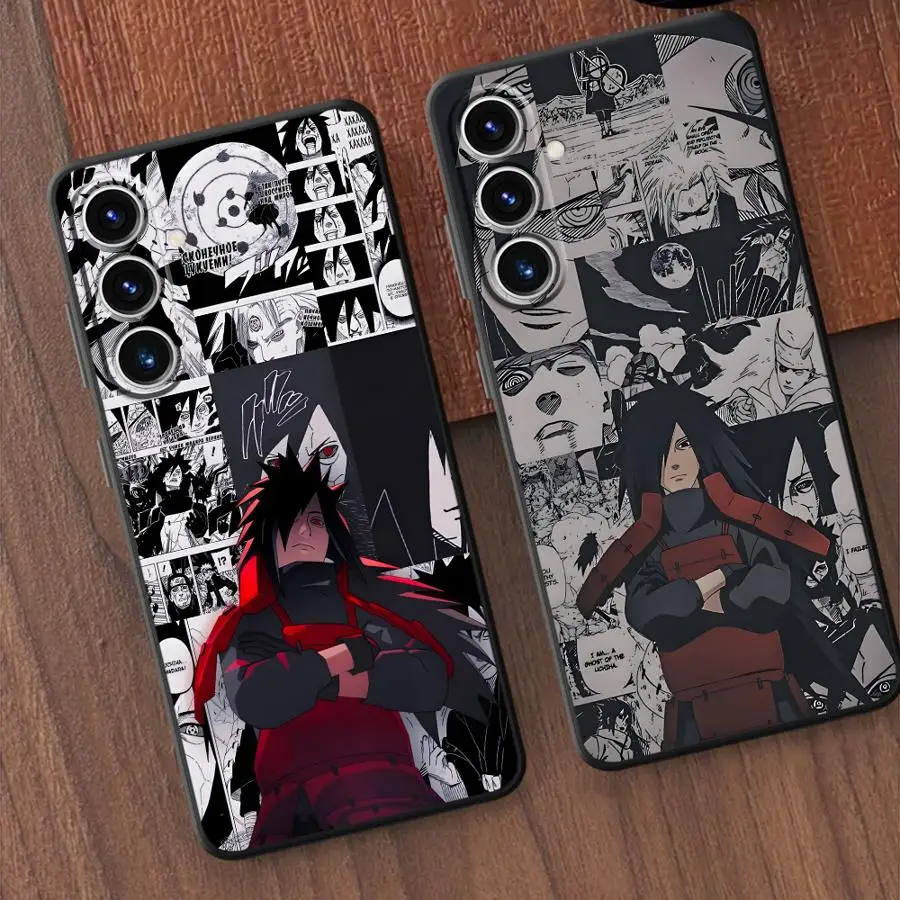 Uchiha Madara كول الأسود لينة غطاء الهاتف حقيبة لهاتف سامسونج غالاكسي A24 A55 A22 A52 A41 A26 A72 A25 A71 A51 A73 A32 A35 A36 A23 #1