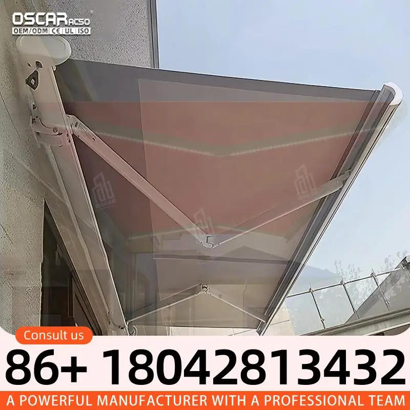 Retractable Full Cassette Awning Customized Heavy Duty Waterproof for Home Villa Garden Outdoor Use Retractable Awning
