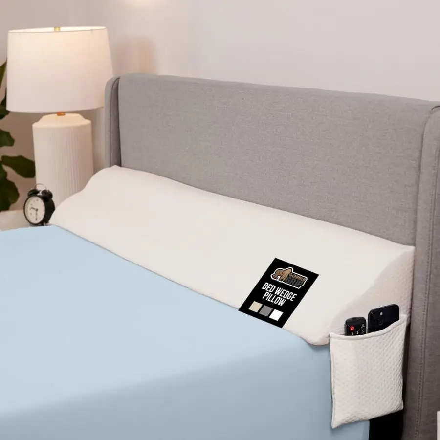 

Подушка-клин для изголовья кровати King Size, наполнитель для зазоров между матрасом, разработано в США, комфортная поддерживающая подушка высокой плотности