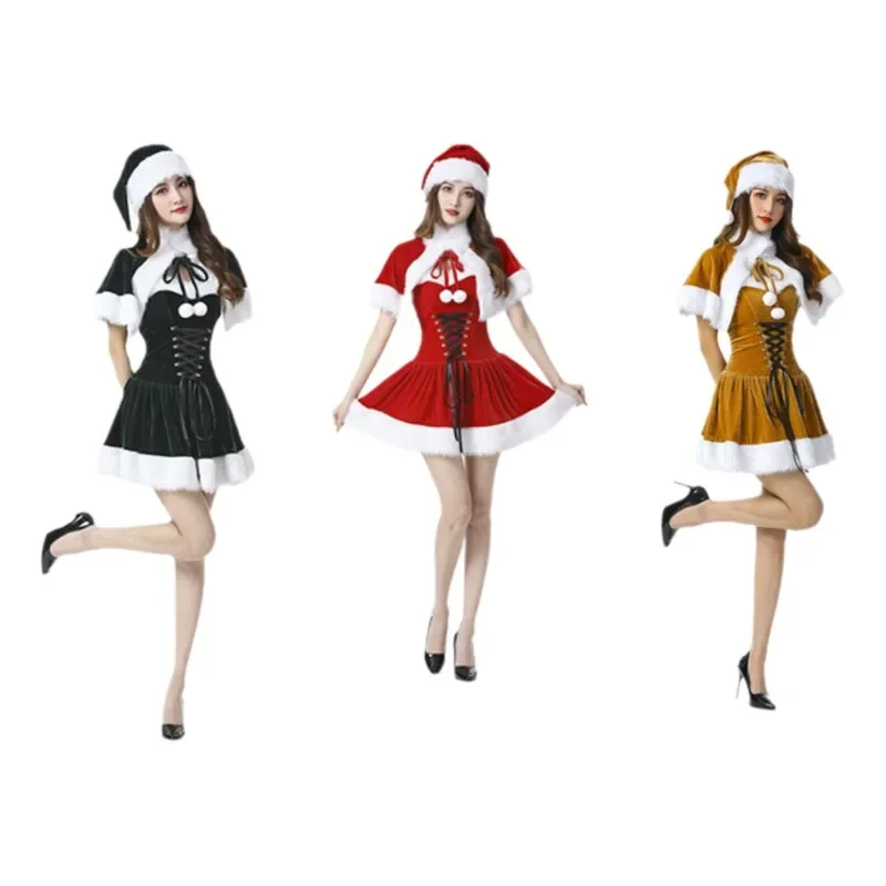 New Christmas Costume Live Streaming Host Uniform Seduction Sexuality Maid Costume Cosplay New Year Christmas Costume