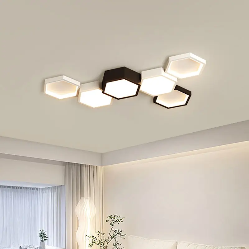 

Modern LED Ceiling Lamps Geometry Lighting For Living Room Kitchen Bedroom Balcony Study Lustre Pendent Lights Home Decorations