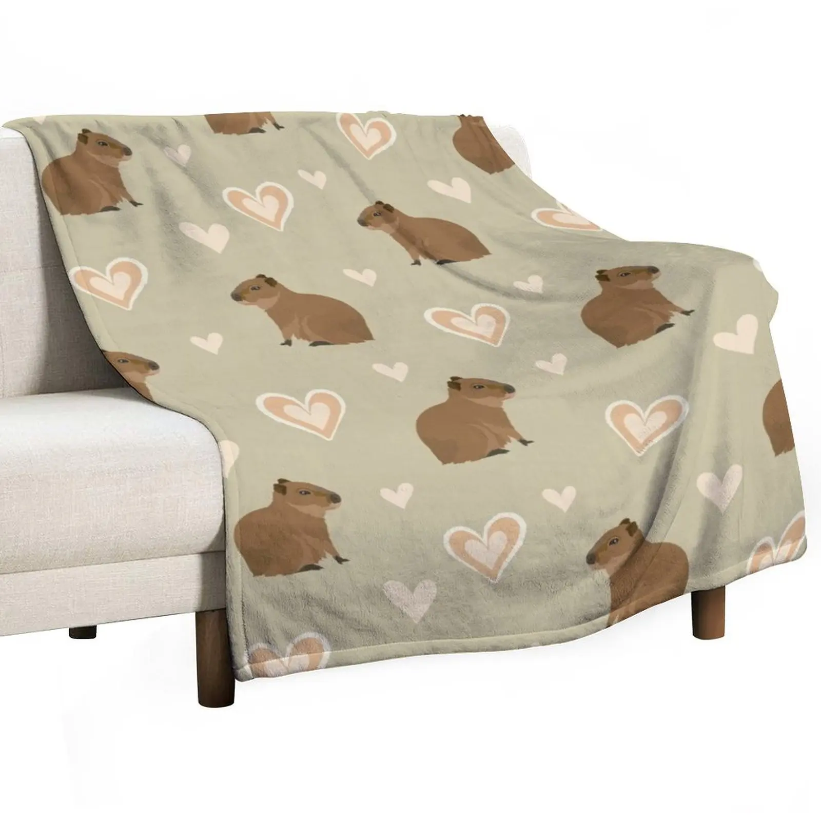 

Capybara II Throw Blanket Giant Sofa Camping valentine gift ideas Moving Blankets