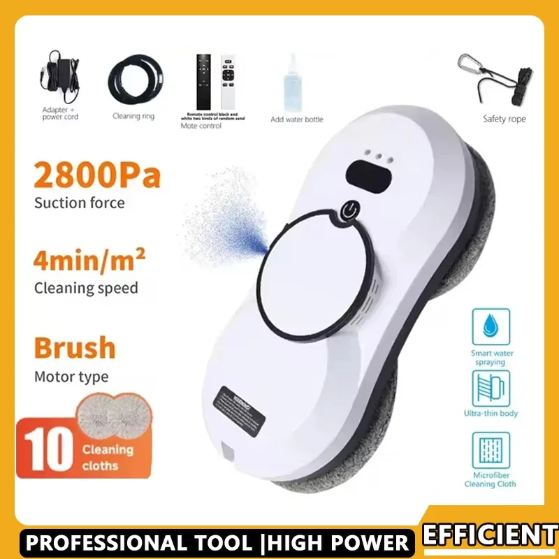 

Window Cleaning Robot Water Spraying Glass Cleaner Robot Automatic Window Cleaner Anti Fall