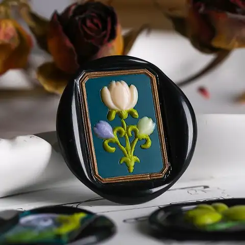 3D 구호 조각 유럽 스타일 장식 인쇄 왁스 인감 스탬프 클래식 씰링 스탬프 웨딩 카드 장식