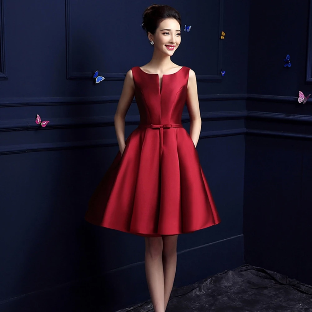 

Elegant V-Neck Stock Short Prom Dresses 2025 Satin Puffy Princess Mini Formal Evening Homecoming Party Gown Customized BM305