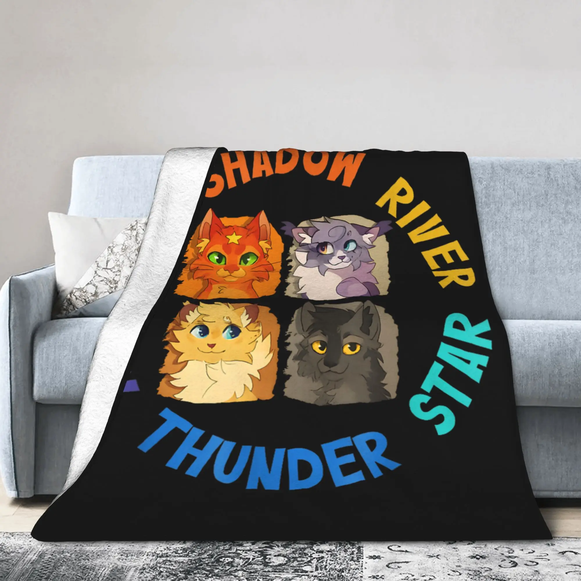 Warriors Wind Shadow River Star Cat Flannel Throw Blankets FireStar Bedding Throws Knitted Blanket Thin Multi-function Throws