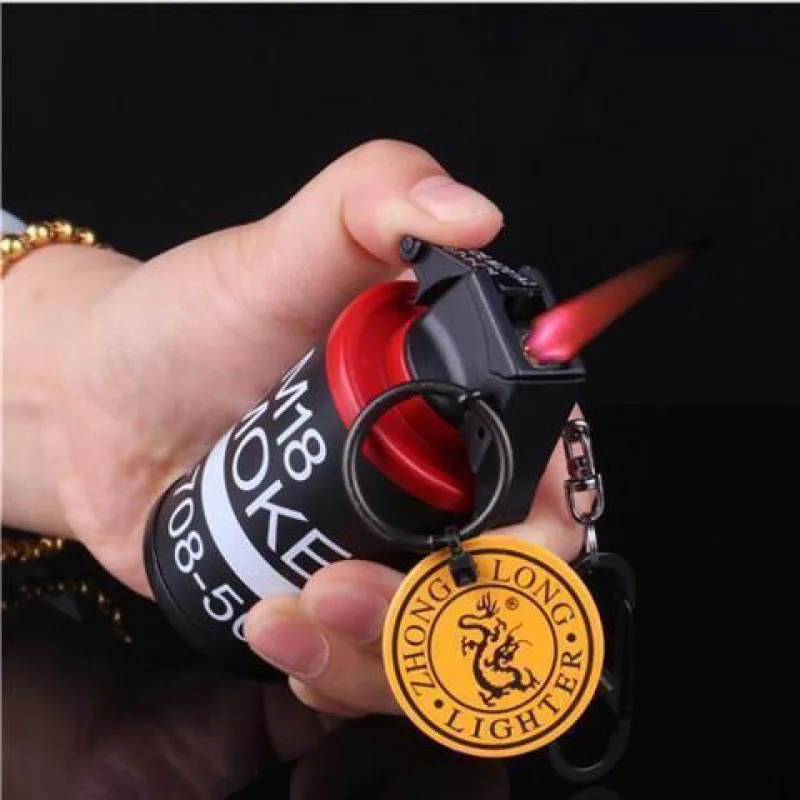 

Spray-painted Military Model Windproof Red Flame Lighter Large Men's Smoking Accessories Outdoor Camping Barbecue Igniter 2026