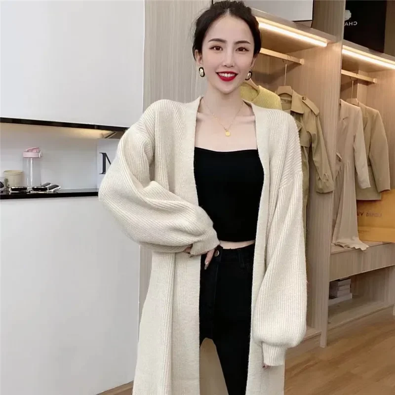 Longline Cardigan Knit Sweater Women Spring Autumn Winter Maxi Soft Loose Coat Long Knitted Jacket Cardigan Jumpers Sweaters