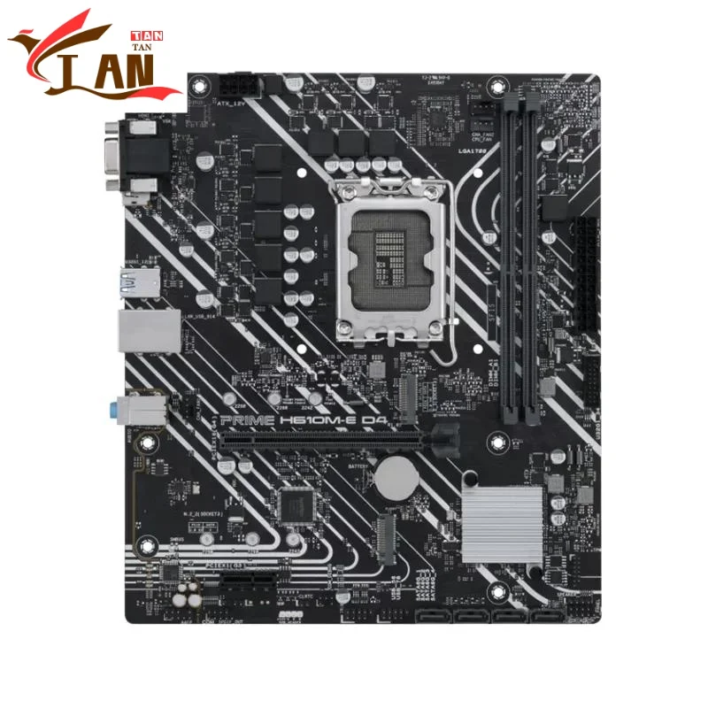 

Материнская плата ForPRIME H610M-E D4 64 ГБ HDMI PCI-E4.0 M.2 LGA 1700 DDR4 Micro ATX H610, материнская плата 100% протестирована, полностью работает, коричневая