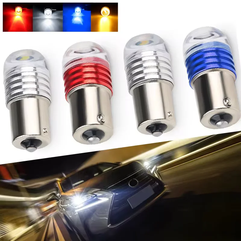 2x 1156 1157 Strobe Flash LED Bulbs, BA15S BAY15D P21/5W P21W Compatible for Car Tail Brake Reverse Signal Lights