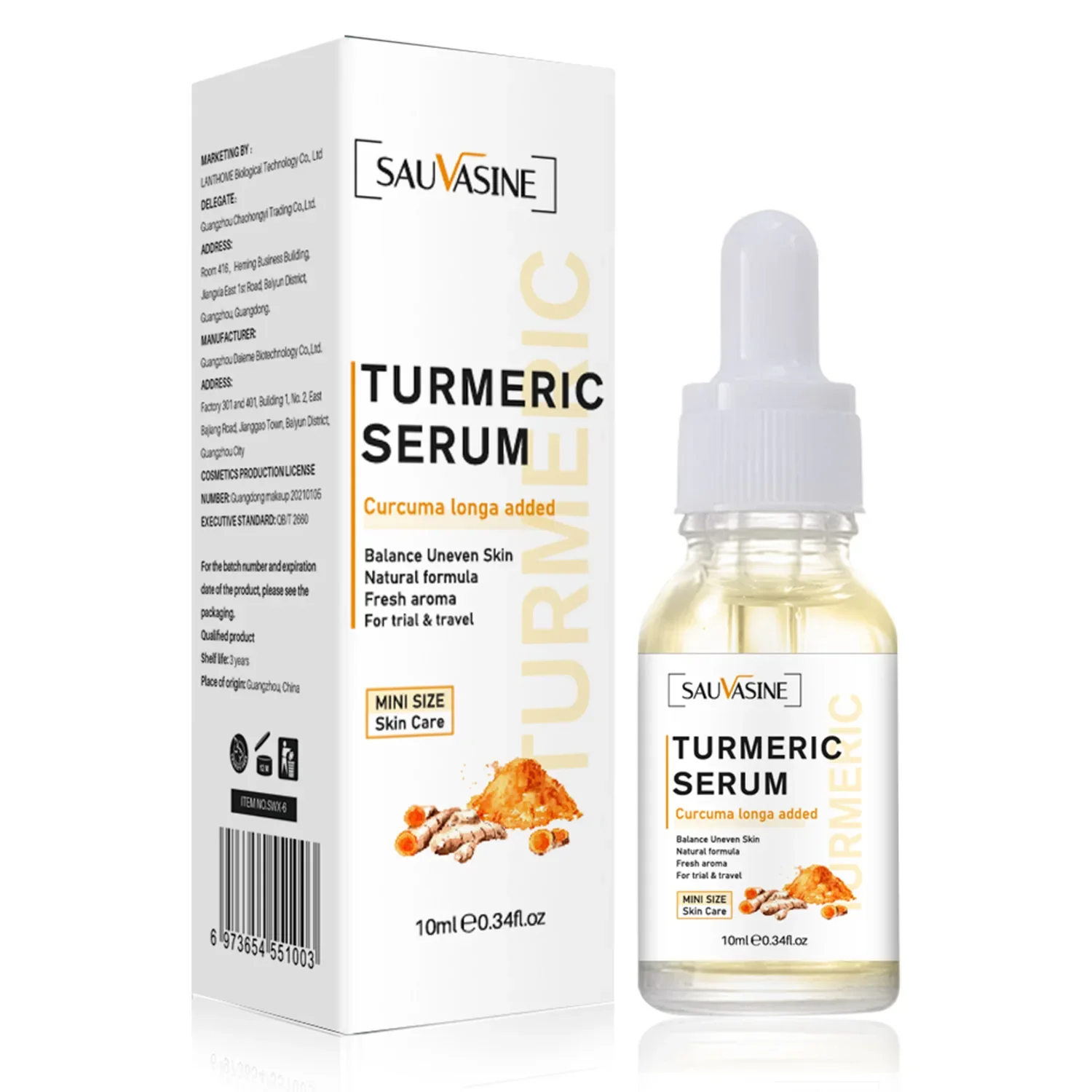 Nieuwe Kurkuma-Essence 10Ml Donker Herstellende Essentiële Olie Van Gember