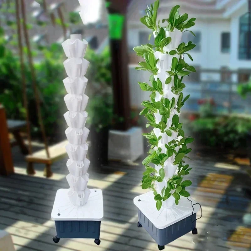 Jardinagem interna plantador hidroponia kit sistema hidropônico vertical estufa jardim cultivo sem solo torre hidroponia z