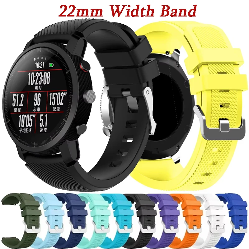 22mm Silicone Strap For CMF by Nothing Watch Pro 3 2 1 Wristband For Amazfit Bip 6 5 Cheetah Round/Pro Balance/GTR 4 3 2 3Pro