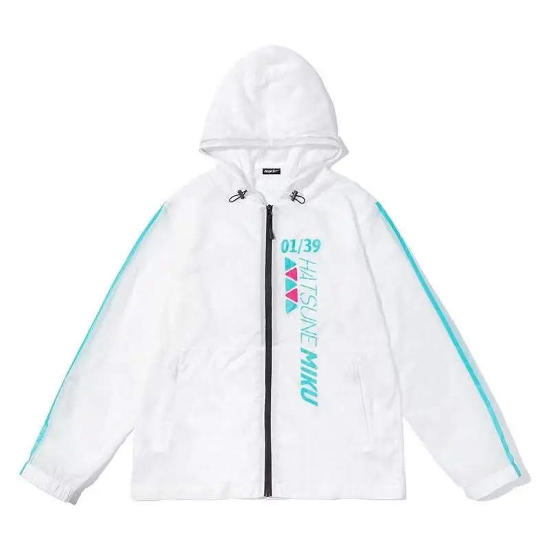 

Cartoon two-dimensional Hatsune Miku peripheral sun protection jacket, comfortable versatile large size tops for men women