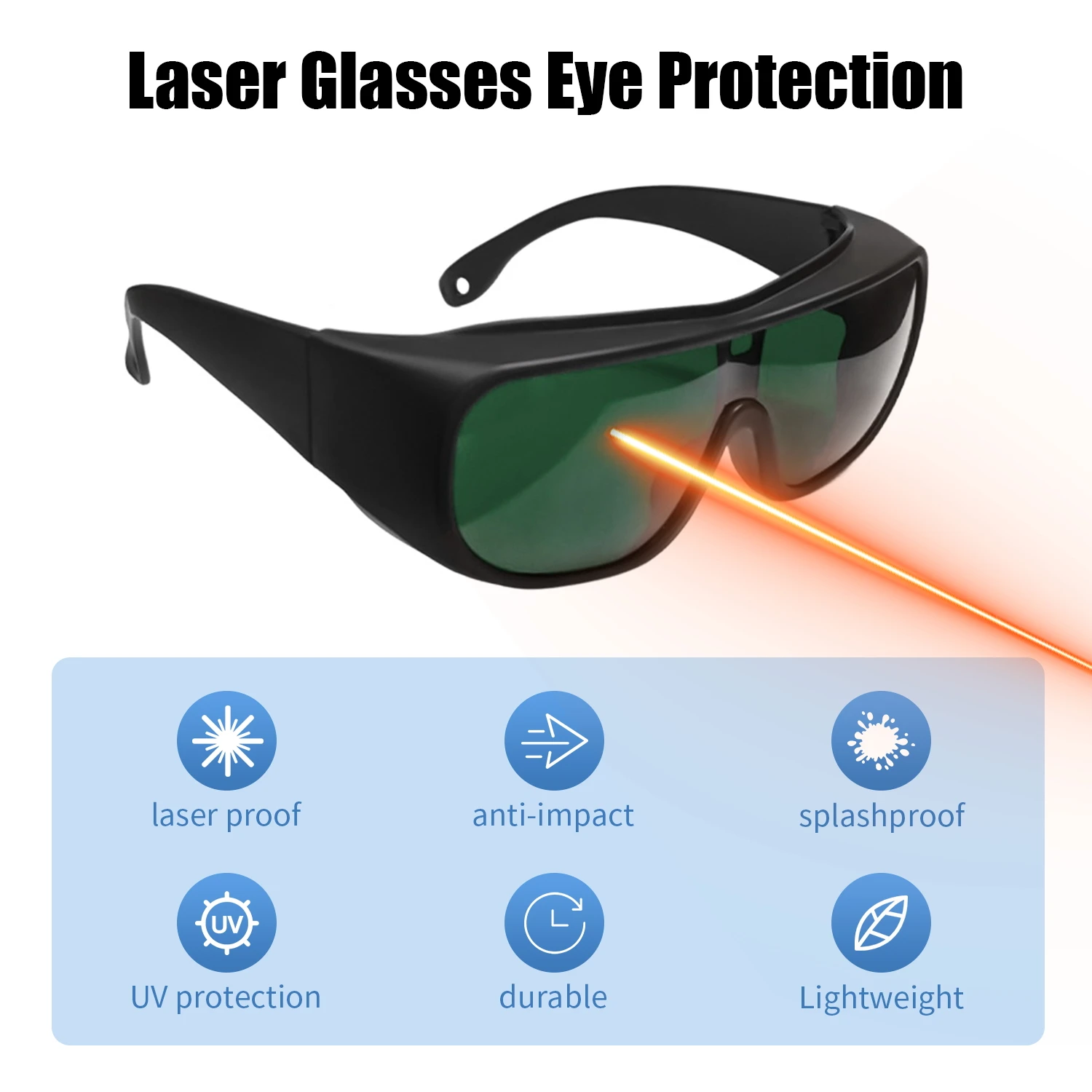 Óculos de proteção a laser 10600nm od6 uv400 532nm 808nm 1064nm óculos de segurança a laser ipl óculos de proteção a laser