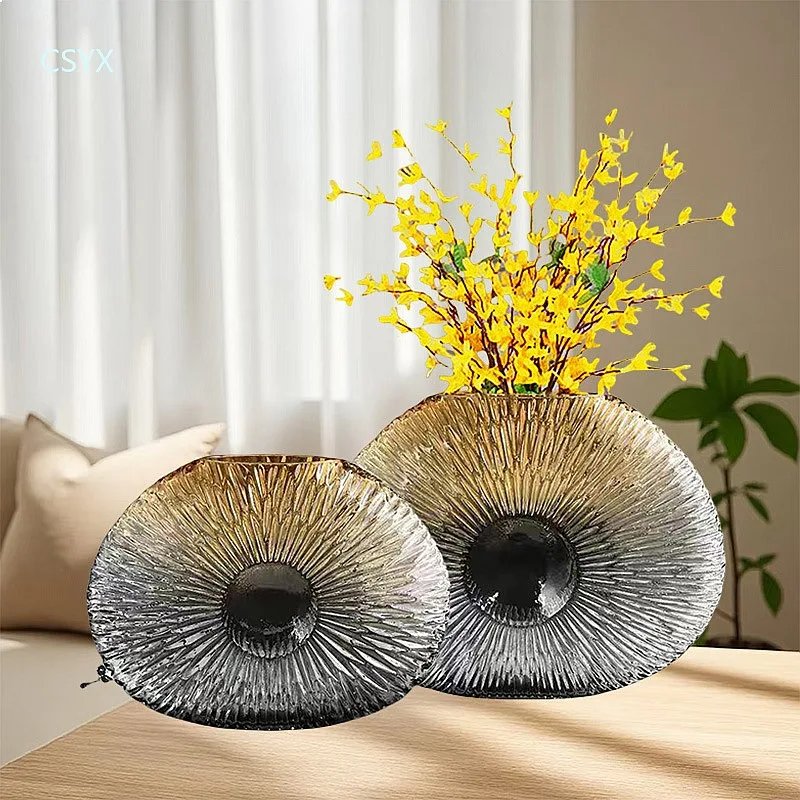 New Creative Nordic Glass Vase Large Hallway Home Hotel Decoration Living Room Hydroponic Flower Arrangement